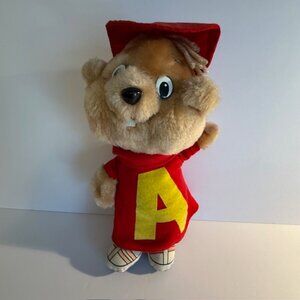 RARE The Chipmunks Alvin 11" Vintage 80s Ideal Dressable Stuffed Plush Toy 1983